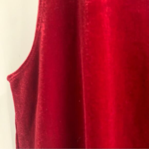 Chico’s NWTCrimson Red Scoop Neck Velvet Loose Fit Tank Top Chico’s Size 3 (XL) - Picture 5 of 8